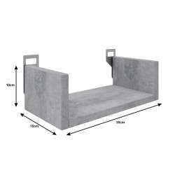 Ραφιέρα τοίχου Derva  σε λευκή απόχρωση 30x15x10cm Ραφιέρα τοίχου Derva  σε λευκή απόχρωση 30x15x10cm