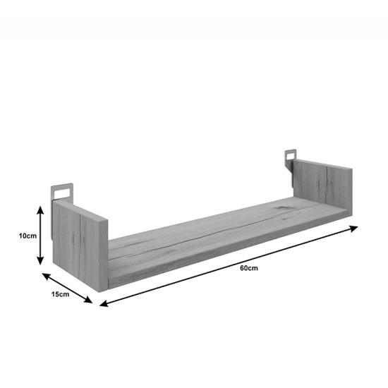 Ραφιέρα τοίχου Derva σε oak απόχρωση 60x15x10cm Ραφιέρα τοίχου Derva σε oak απόχρωση 60x15x10cm