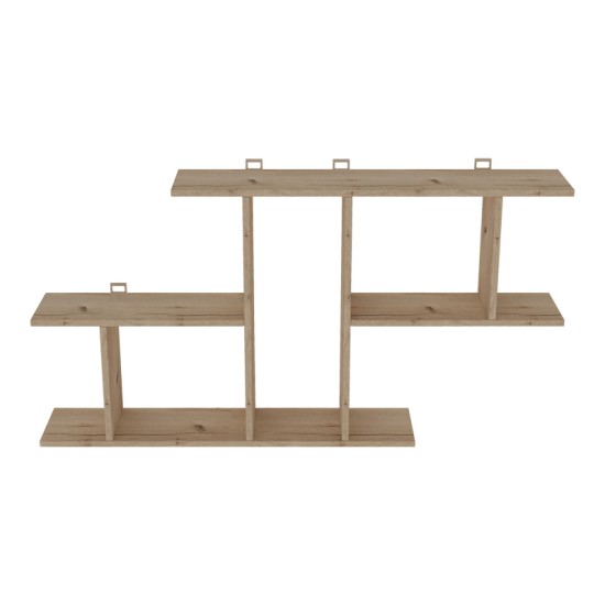 Ραφιέρα τοίχου Vertoura σε oak απόχρωση 116x18.5x60cm Ραφιέρα τοίχου Vertoura σε oak απόχρωση 116x18.5x60cm