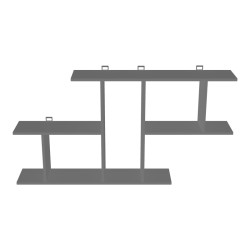 Ραφιέρα τοίχου Vertoura  σε ανθρακί απόχρωση 116x18.5x60cm