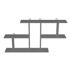 Ραφιέρα τοίχου Vertoura  σε ανθρακί απόχρωση 116x18.5x60cm