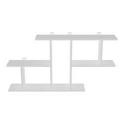 Ραφιέρα τοίχου Vertoura  σε λευκή απόχρωση 116x18.5x60cm