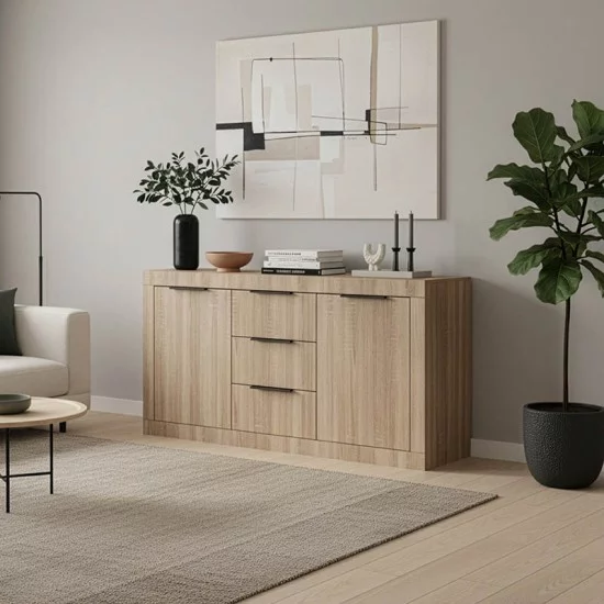 Μπουφές Doha  σε sonoma απόχρωση 150x45x80.5εκ