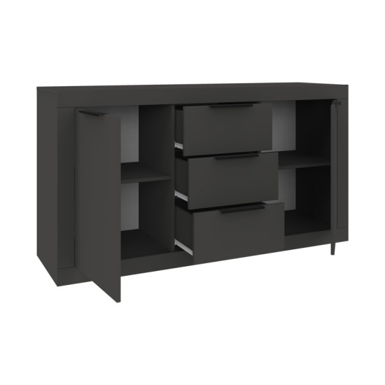 Μπουφές Doha  σε ανθρακί απόχρωση 150x45x80.5εκ