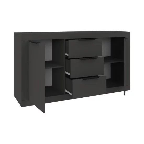 Μπουφές Doha  σε ανθρακί απόχρωση 150x45x80.5εκ
