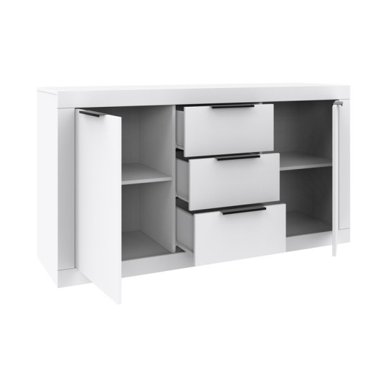 Μπουφές Doha  σε λευκή απόχρωση 150x45x80.5εκ
