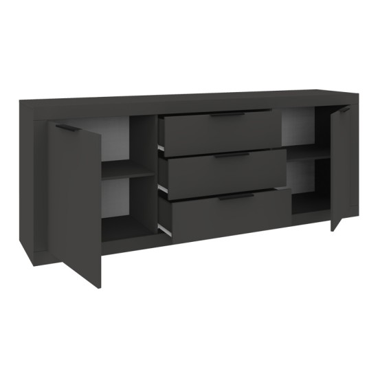 Μπουφές Doha  σε ανθρακί απόχρωση 210x45x80.5εκ