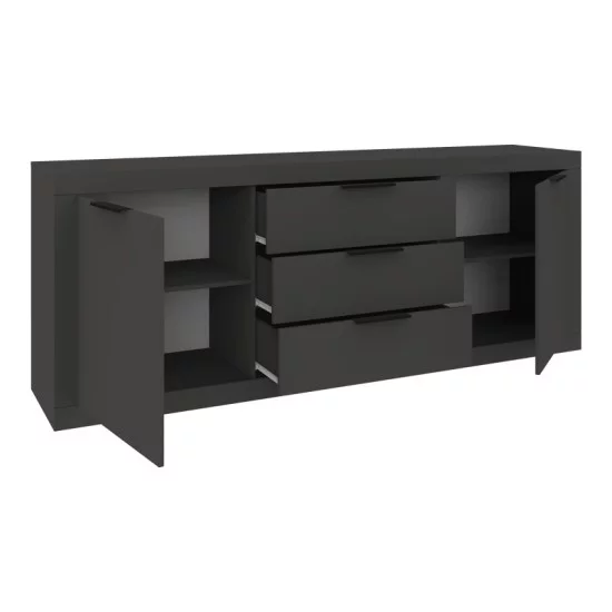 Μπουφές Doha  σε ανθρακί απόχρωση 210x45x80.5εκ
