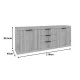 Μπουφές Doha  σε ανθρακί απόχρωση 210x45x80.5εκ