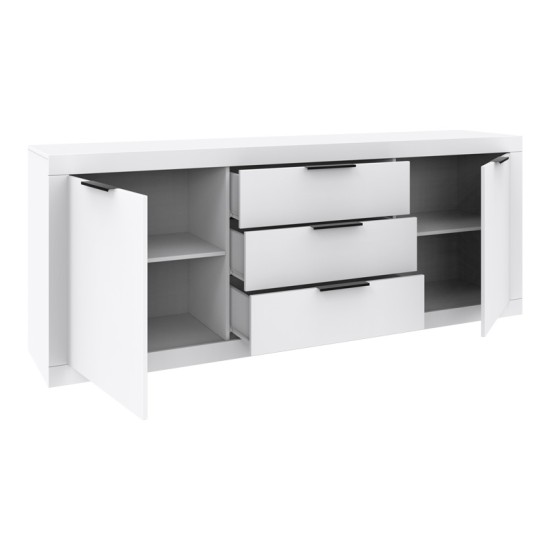 Μπουφές Doha  σε λευκή απόχρωση 210x45x80.5εκ