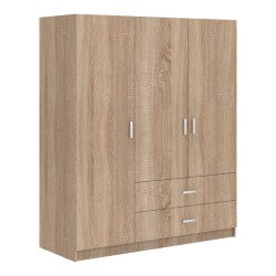 Ντουλάπα τρίφυλλη Royal  με συρτάρια sonoma 150x58x177εκ