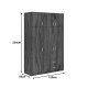 Ντουλάπα τρίφυλλη με συρτάρια Royal  καρυδι-oak 150x58x230εκ
