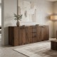 Μπουφές Doha  καρυδί με oak 180x45x80.5εκ