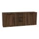 Μπουφές Doha  καρυδί με oak 210x45x80.5εκ