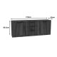 Μπουφές Doha  καρυδί με oak 210x45x80.5εκ