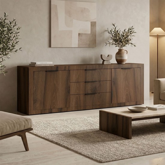 Μπουφές Doha  καρυδί με oak 210x45x80.5εκ