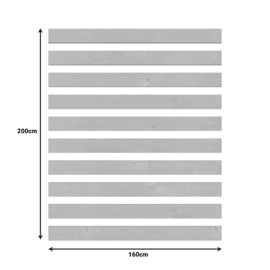 Κρεβατόξυλα σετ 10τεμ για κρεβάτια Comcie/Elencia/Monakol/Canter  160x200εκ