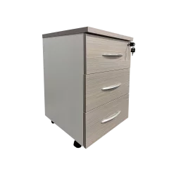 Συρταριέρα γραφείου τροχήλατη Armadi  σε sonoma-λευκή απόχρωση 40x40x55εκ