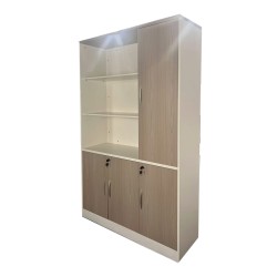 Βιβλιοθήκη γραφείου Armadi  σε sonoma-λευκή απόχρωση 120x40x200εκ