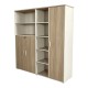 Βιβλιοθήκη γραφείου Stark  σε oak-μπεζ απόχρωση 160x40x200εκ