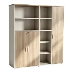 Βιβλιοθήκη γραφείου Stark  σε oak-μπεζ απόχρωση 160x40x200εκ