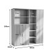 Βιβλιοθήκη γραφείου Stark  σε oak-μπεζ απόχρωση 160x40x200εκ