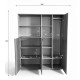 Βιβλιοθήκη γραφείου Stark  σε oak-μπεζ απόχρωση 160x40x200εκ