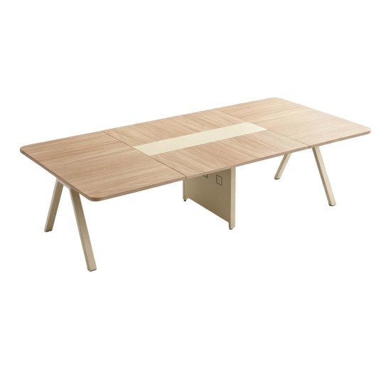 Τραπέζι συνεδριάσεων Stark  σε oak-μπεζ απόχρωση 240x120x75εκ