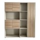 Βιβλιοθήκη γραφείου Stark  μπεζ oak 160x40x200εκ