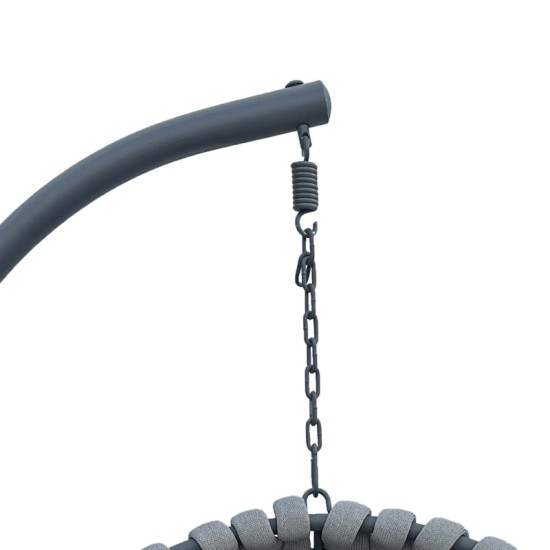 Κούνια φωλιά με βάση Makito μέταλλο-pvc σε γκρι απόχρωση 100x105x195εκ Κούνια φωλιά με βάση Makito μέταλλο-pvc σε γκρι απόχρωση 100x105x195εκ