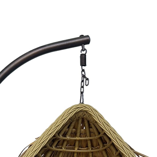 Κούνια φωλιά με βάση Varur μέταλλο καφέ - pe rattan σε μπεζ απόχρωση 120x105x195εκ Κούνια φωλιά με βάση Varur μέταλλο καφέ - pe rattan σε μπεζ απόχρωση 120x105x195εκ