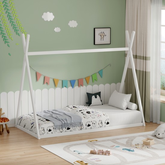 Παιδικό κρεβάτι Lilly τ.Montessori ξύλο πεύκου σε λευκή απόχρωση 90x190εκ Παιδικό κρεβάτι Lilly τ.Montessori ξύλο πεύκου σε λευκή απόχρωση 90x190εκ