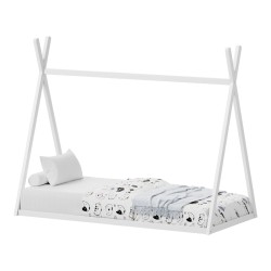 Παιδικό κρεβάτι Lilly τ.Montessori  ξύλο πεύκου σε λευκή απόχρωση 90x190εκ