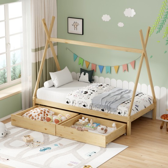 Παιδικό κρεβάτι Lalitto τ.Montessori με 2 συρτάρια τ.Montessori ξύλο πεύκου σε φυσική απόχρωση 90x190εκ Παιδικό κρεβάτι Lalitto τ.Montessori με 2 συρτάρια τ.Montessori ξύλο πεύκου σε φυσική απόχρωση 90x190εκ