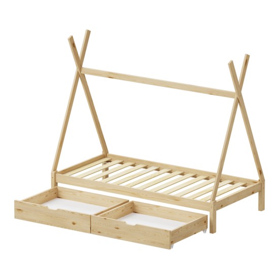 Παιδικό κρεβάτι Lalitto τ.Montessori με 2 συρτάρια τ.Montessori ξύλο πεύκου σε φυσική απόχρωση 90x190εκ Παιδικό κρεβάτι Lalitto τ.Montessori με 2 συρτάρια τ.Montessori ξύλο πεύκου σε φυσική απόχρωση 90x190εκ