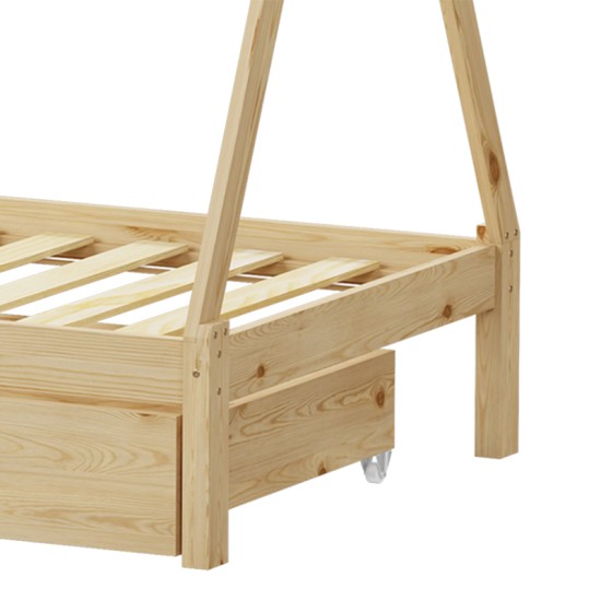Παιδικό κρεβάτι Lalitto τ.Montessori με 2 συρτάρια τ.Montessori ξύλο πεύκου σε φυσική απόχρωση 90x190εκ Παιδικό κρεβάτι Lalitto τ.Montessori με 2 συρτάρια τ.Montessori ξύλο πεύκου σε φυσική απόχρωση 90x190εκ