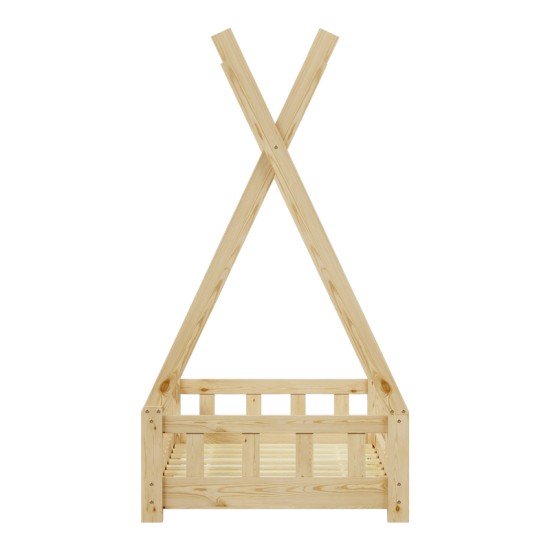 Παιδικό κρεβάτι Noam τ.Montessori με κιγκλίδωμα ξύλο πεύκου σε φυσική απόχρωση 70x140εκ Παιδικό κρεβάτι Noam τ.Montessori με κιγκλίδωμα ξύλο πεύκου σε φυσική απόχρωση 70x140εκ