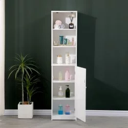Ντουλάπι-στήλη Desilia  mdf λευκό 37x30x160εκ