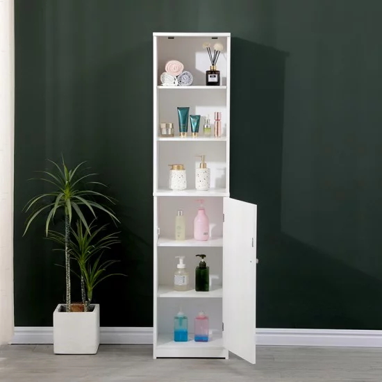 Ντουλάπι-στήλη Desilia  mdf λευκό 37x30x160εκ