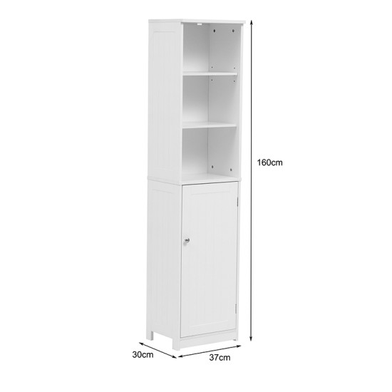 Ντουλάπι-στήλη Desilia  mdf λευκό 37x30x160εκ--(Eλάχ.Ποσότητα:)