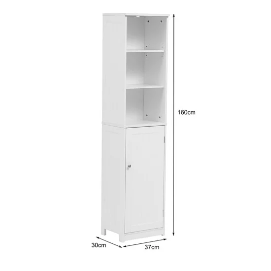 Ντουλάπι-στήλη Desilia  mdf λευκό 37x30x160εκ