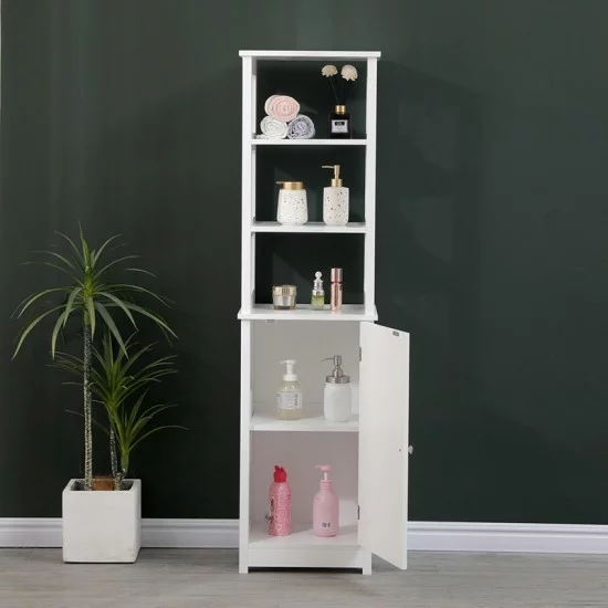 Ντουλάπι-στήλη Larben  mdf λευκό 40x33x150εκ