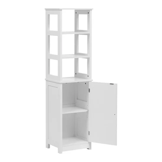 Ντουλάπι-στήλη Larben  mdf λευκό 40x33x150εκ