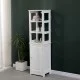 Ντουλάπι-στήλη Larben  mdf λευκό 40x33x150εκ