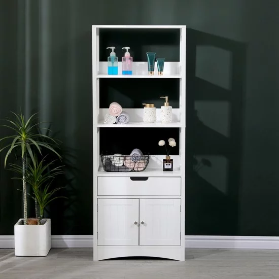 Ντουλάπι-στήλη Sejo  mdf λευκό 60x32.5x154εκ