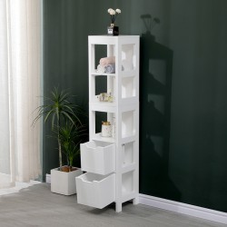 Ντουλάπι-στήλη Kelby  mdf λευκό 30x30x144εκ