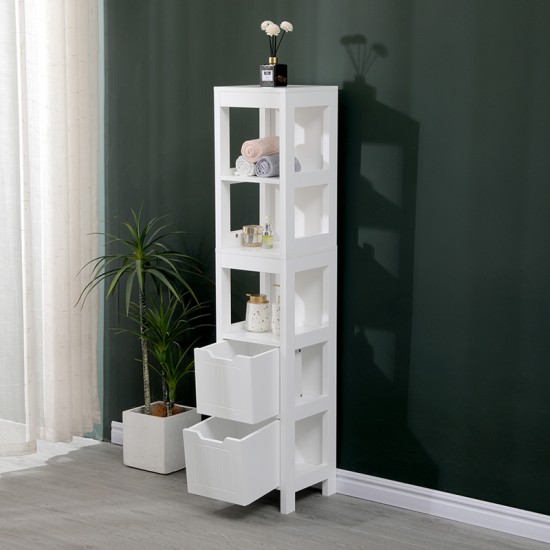 Ντουλάπι-στήλη Kelby  mdf λευκό 30x30x144εκ--(Eλάχ.Ποσότητα:)