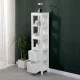 Ντουλάπι-στήλη Kelby  mdf λευκό 30x30x144εκ