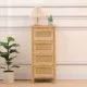 Συρταριέρα Scandy  ξύλο πεύκου-rattan σε φυσική απόχρωση 34.5x26x78.5εκ