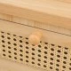 Συρταριέρα Scandy  ξύλο πεύκου-rattan σε φυσική απόχρωση 34.5x26x78.5εκ